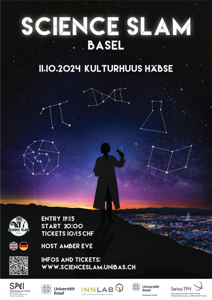 VMB_ETH's tweet image. The Science Slam Club Basel invites you to an evening full of science and entertainment at the #scienceslam 2024! Former VMB Secretary @beichengao is among the finalists, congrats!
Where: Kulturhuus Häbse
When: October 11th, 8 pm
scienceslam.unibas.ch
#scicomm @scislam2022