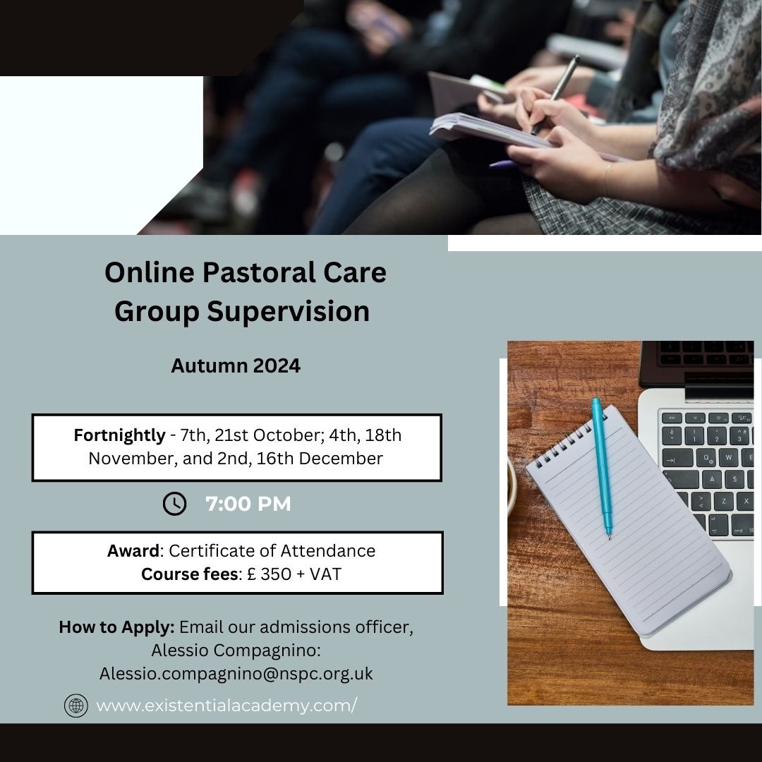 CareNspc's tweet photo. Develop your pastoral care professional practice supported by existential supervision. Some places still available. https://t.co/NVTOWtBfWr