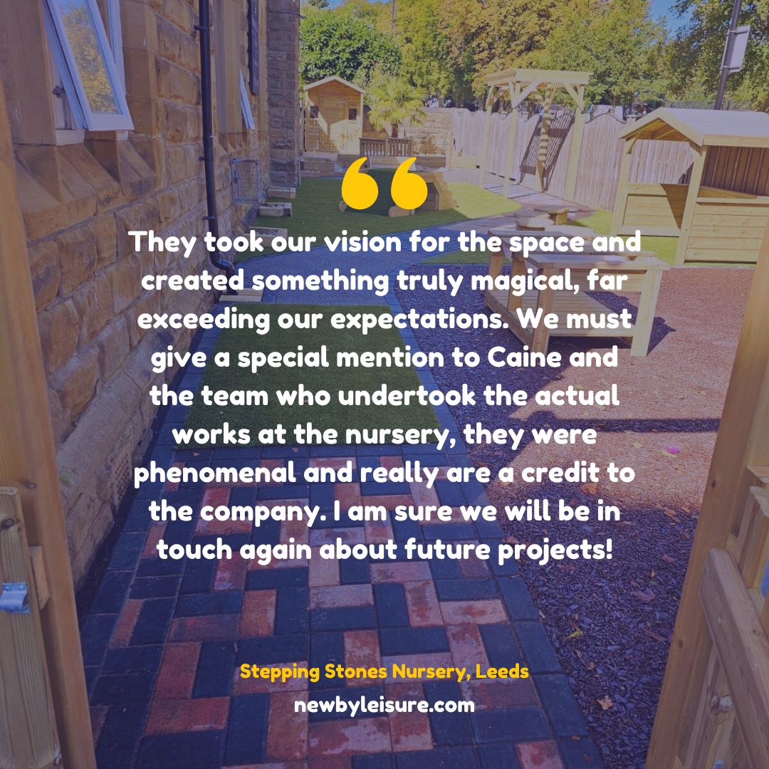 Testimonial Tuesday 💭

Thank you to Stepping Stones Nursery, for sending us such wonderful feedback upon the completion of your brand-new, #naturalplaygrounddesign. 

It was a pleasure to work alongside you 🥰

A huge well done to Caine, and his fantastic team on site👏