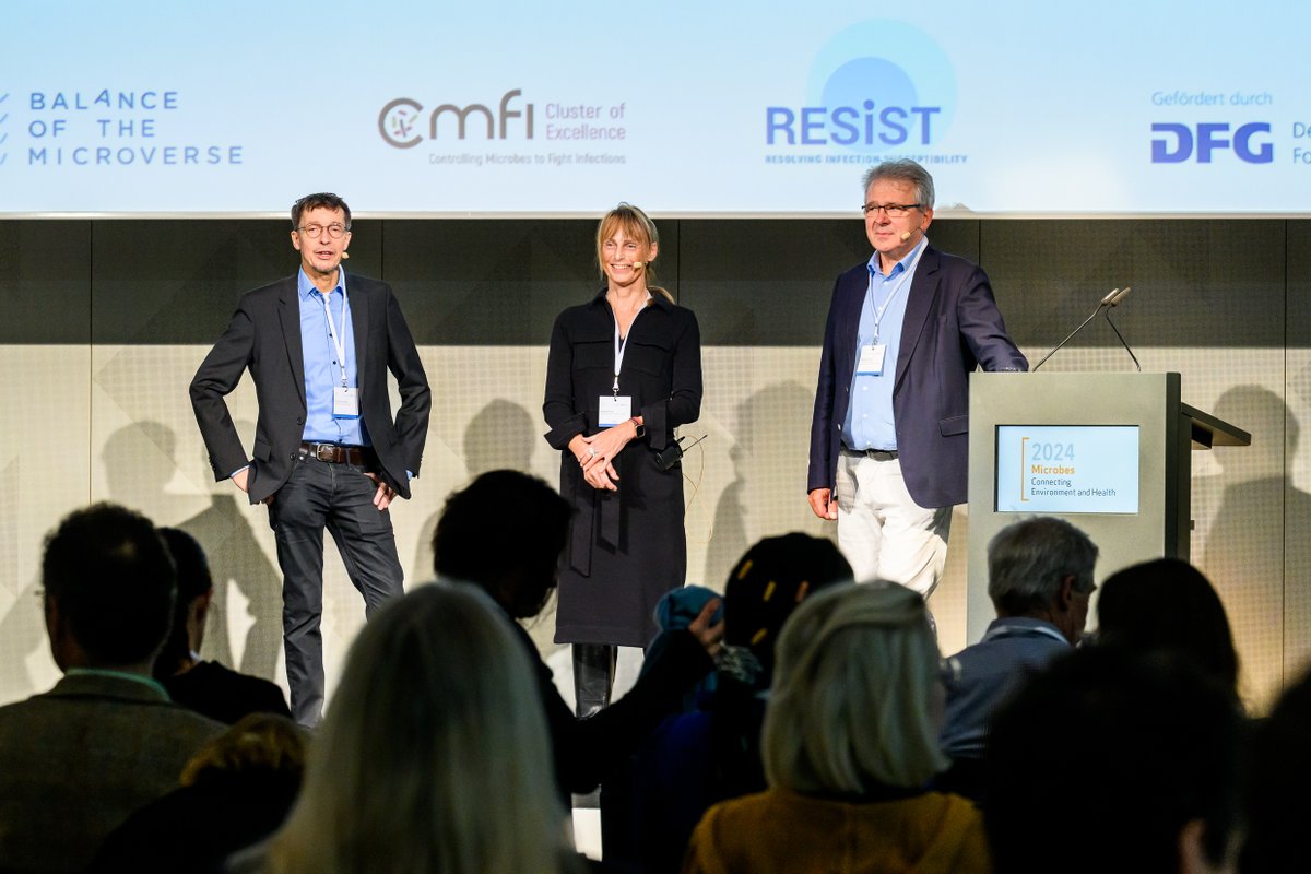 Balance of the Microverse (@microverse_exc) on Twitter photo Awesome kick off #Microbes2024 - Connecting Environment & Health! Inspiring talks from our spokespersons Reinhold Förster (<a href="/RESIST_cluster/">Exzellenzcluster RESIST</a>), Kirsten Küsel & Andreas Peschel (<a href="/CoE_CMFI/">Controlling Microbes to Fight Infections</a>). A great start to explore the vital links between microbes, health & our planet! <a href="/kuesel_lab/">Kuesel Lab</a> Awesome kick off #Microbes2024 - Connecting Environment & Health! Inspiring talks from our spokespersons Reinhold Förster (<a href="/RESIST_cluster/">Exzellenzcluster RESIST</a>), Kirsten Küsel & Andreas Peschel (<a href="/CoE_CMFI/">Controlling Microbes to Fight Infections</a>). A great start to explore the vital links between microbes, health & our planet! <a href="/kuesel_lab/">Kuesel Lab</a>