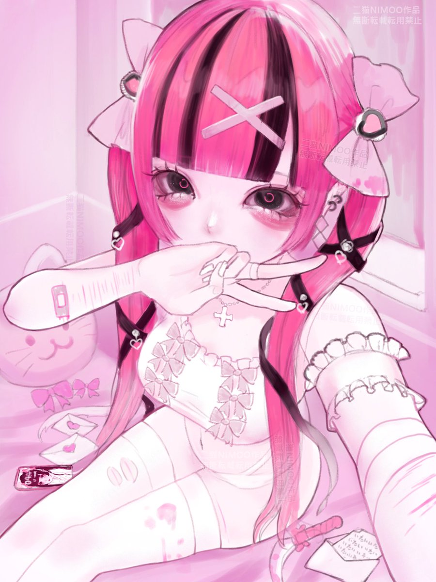 「こちらのチャンネルに初投稿、アイコンの絵。そして今回の新刊表紙の子です!#やみか」|二猫 | NIMOO🐈ﾃﾞｻﾞﾌｪｽ⟬ A-231 ⟭西1階5/20.21のイラスト