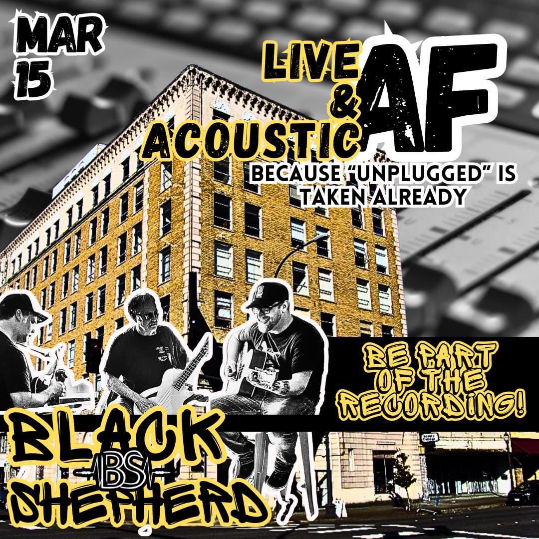 blackshepherdWA's tweet photo. Here is one of our graphics I found real quick. The building in the background was The Loading Dock #BSGoesAcoustic 

#ItsGettingLate #TimeToWrapItUp https://t.co/wbXWTSr1Xo
