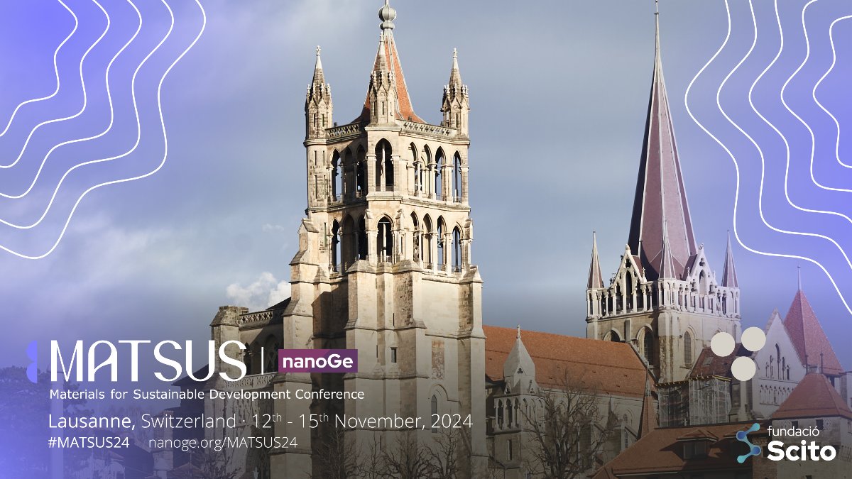nanoGeConferences (@nanoge_conf) on Twitter photo 💥Last call to submit a poster abstract for #MATSUS24 <a href="/nanoGe_Conf/">nanoGeConferences</a>!
🟣Explore science, chemistry and engineering of materials for a more sustainable future at this multi-symposium conference
📍Lausanne, Switzerland
🗓️12th-15th November 2024
🔗Send here: nanoge.org/MATSUSFall24/h… 💥Last call to submit a poster abstract for #MATSUS24 <a href="/nanoGe_Conf/">nanoGeConferences</a>!
🟣Explore science, chemistry and engineering of materials for a more sustainable future at this multi-symposium conference
📍Lausanne, Switzerland
🗓️12th-15th November 2024
🔗Send here: nanoge.org/MATSUSFall24/h…