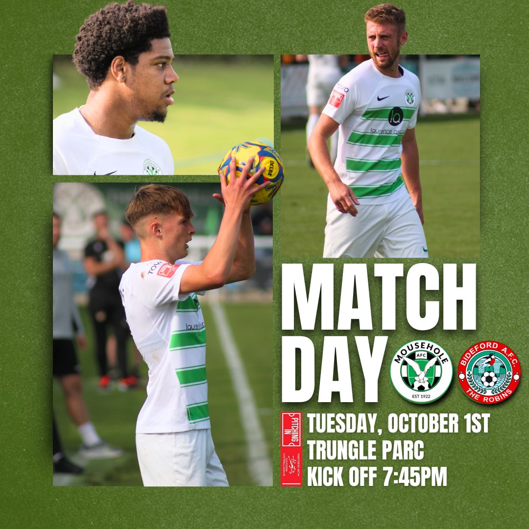 IT'S MATCHDAY 🙌

🗓️ TONIGHT 7:45pm
🏟️ Trungle Parc, TR19 6AZ
🆚 <a href="/BidefordAFC/">Bideford AFC</a> 
⚽️ <a href="/SouthernLeague1/">The Pitching In Southern Football League</a> 

All facilities OPEN ✅