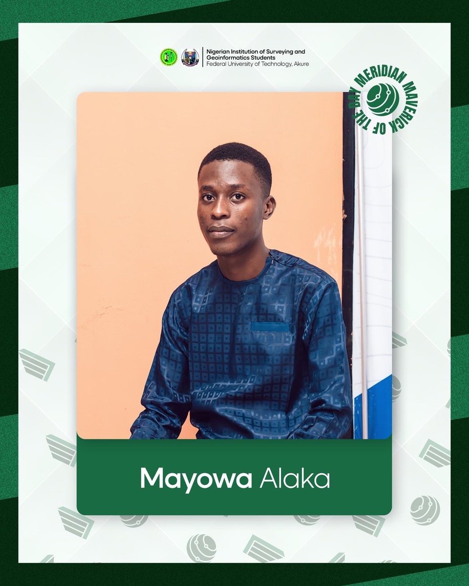 23Meridians's tweet photo. Meet ALAKA MAYOWA, @mayowa_alaka the MERIDIAN MAVERICK of the day.

Mayowa is a very gentle guy that does things mostly on his own, you won't even notice if he is or isn't around (that's how gentle he can be). https://t.co/lb1nXVnbPT