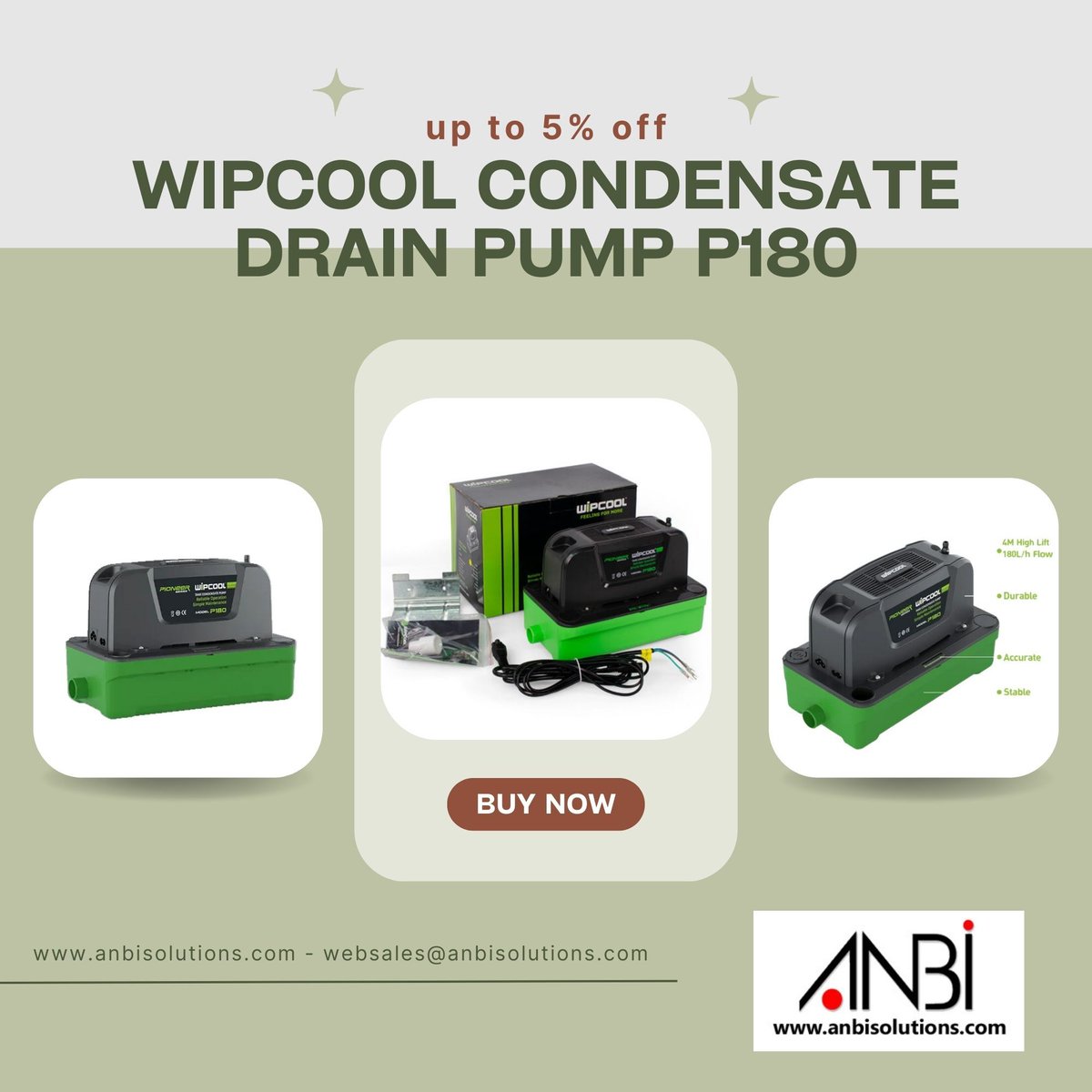 AnbiTrade's tweet image. WIPCOOL Condensate Drain Pump P180

#anbionline #wipcool #drainpump #submersiblepump #waterpump #sewagepump #pump #jetpump #industrialpump #multistagepump #wipcooldrainpump #drainagepump
