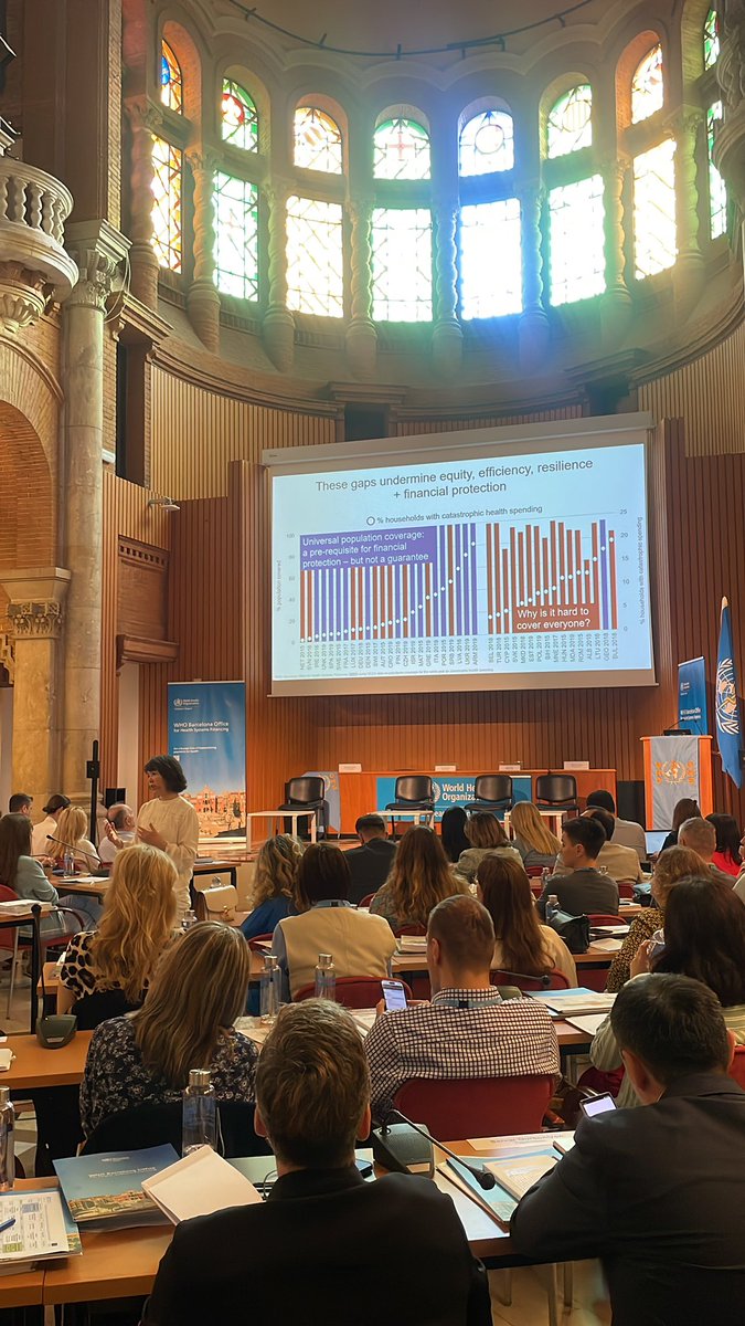 <a href="/sarahmsthomson/">sarahthomson.bsky.social</a> kicks off day 2 with financial protection numbers and the story behind them aka coverage policy ☂️#UHCWatch #WHOBarcelona 
<a href="/sarahmsthomson/">sarahthomson.bsky.social</a>