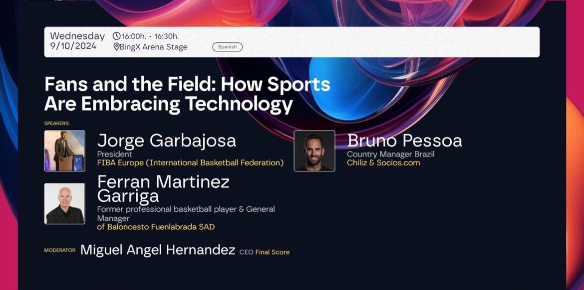 Ferran13's tweet photo. 🏀 Fans and the Field: How Sports Are Embracing Technology. Join Ferran Martinez GM Baloncesto Fuenlabrada, Jorge Garbajosa from FIBA Europe and Bruno Pessoa from Chiliz.
https://t.co/thM1xoguJi
#MergeMadrid #SportsTech #FanEngagement #Innovation #BlockchainInSports https://t.co/YWItC93Cbl