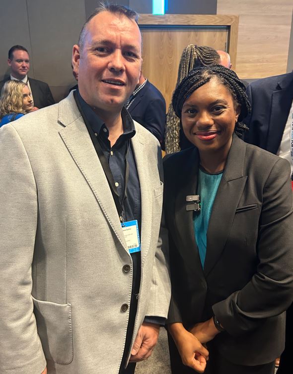 Rentplus_UK's tweet photo. Another September, another party conference season.  Our @rentplusceo #SteveCollins attended the @Conservatives spending time ensuring that the future Leader of the party was up to date on how @Rentplus_UK turns #generationrent into #generationown at NO COST TO THE TAXPAYER. https://t.co/vCOnDiw01X