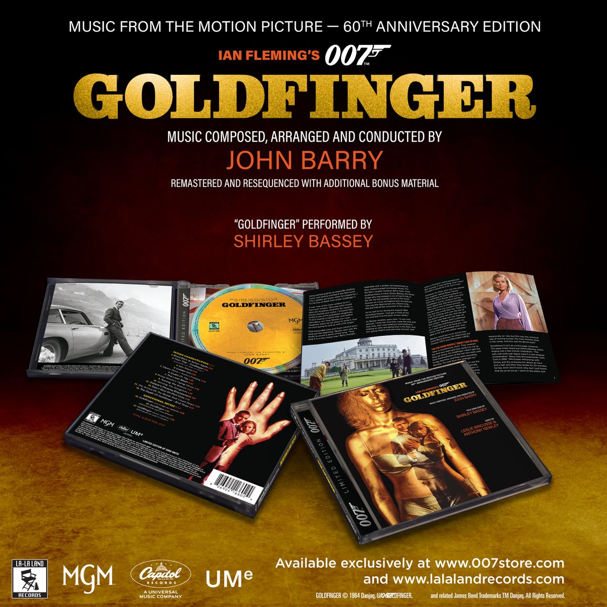 La-La Land Records (@lalalandrecords) on Twitter photo Available to order NOW exclusively at 007store.com & lalalandrecords.com - 60th Anniversary Limited Edition Remastered #Soundtrack CD #GOLDFINGER by #JohnBarry !!! <a href="/007/">James Bond</a> #JamesBond Available to order NOW exclusively at 007store.com & lalalandrecords.com - 60th Anniversary Limited Edition Remastered #Soundtrack CD #GOLDFINGER by #JohnBarry !!! <a href="/007/">James Bond</a> #JamesBond