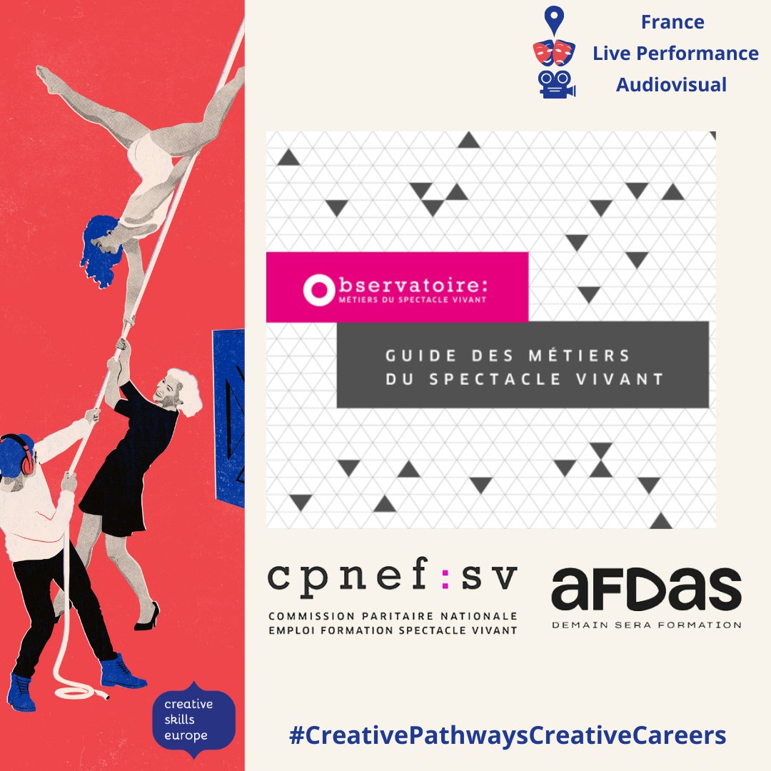 skills_europe's tweet photo. 🎥🎭Explore the work of the French @audiovisuelCPNE & @CPNEFSV in mapping occupations in the #Audiovisual and #LivePerformance sectors in #France, offering insights into diverse roles —from production and technical to creative and managerial.
#CreativePathwaysCreativeCareers https://t.co/1XjAaGtRd7