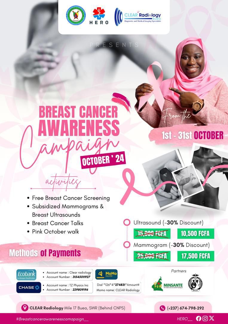 October is Breast Cancer Awareness Month! Throughout the month, we will focus on sensitization about breast cancer. Join us in spreading awareness and enjoy special discounts on mammograms &amp; ultrasounds. 
Let’s prioritize our health! 
#EarlyDetectionSavesLives
#TimeForMammogram