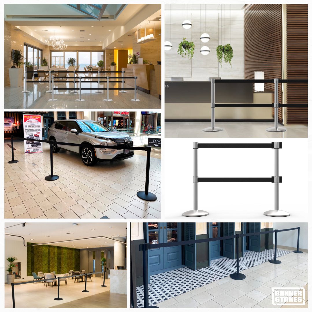 Make a good impression with Banner Stakes #QLine. Our barriers ensure optimal safety for your customers while leaving a lasting positive impression of your brand.

Ready to learn more? hubs.la/Q02DYk950

#VisualMerchandising #Retail #HotelSafety #SafetyBarrier #Queuing