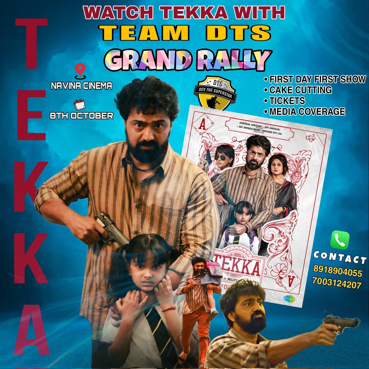 WB_BoxOffice's tweet image. DTS ARRANGES GRAND RALLY + FDFS FOR ‘টেক্কা’... #DevTheSuperstar - the #DEV Fan club to celebrate #Tekka release on [Tue] 8 Oct 2024 at NAVINA... details...

Previous year, they celebrated #BaghaJatin release with a massive attendance of 822 fans at NAVINA CINEMA.

#DEV45 #FDFS