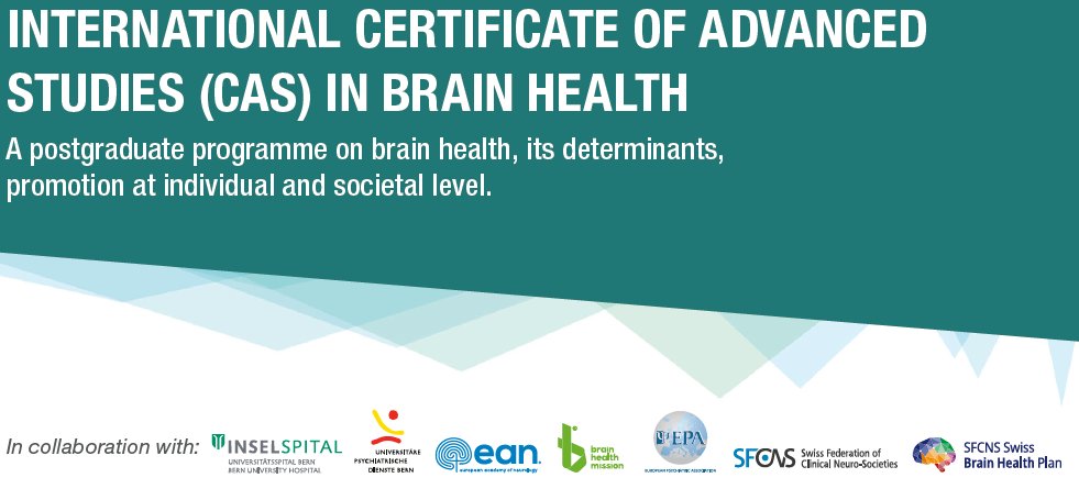 CASBrainHealth's tweet image. Curious about Brain Health? 🧠 

Join us tonight at 5PM (CEST) for an exciting info session on the CAS in Brain Health online study programme 🎓

Link to join: unibe-ch.zoom.us/j/66800168816?…

@EANeurology @BrainHealth_org @Euro_Psychiatry @inselgruppe @unibern @SFCNSyouclin