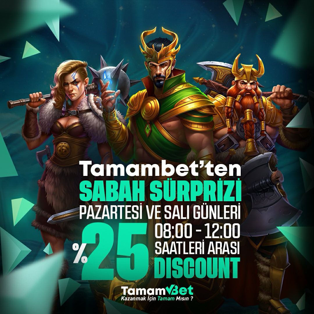 🎰Tamambet'te %25 discount kazanma zamanı!🎉

✨Her gün 08:00 - 12:00 arasında yatırımlarınızda %25 discount fırsatı sizleri bekliyor!💸

🚀Bu fırsatı kaçırmayın, şimdi Tamambet'e giriş yapın ve kazanan siz olun!

Tamambet Giriş: cutt.ly/TamambetX