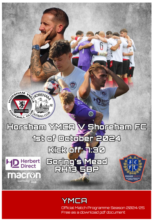 horshamymfc's tweet image. YM v Shoreham
SCFL Premier Division, KO 7:30pm
Herbert Direct Stadium, Gorings Mead
eProgram available here: horshamymcafc.co.uk/downloads/hyfc…