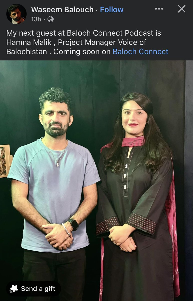 Saabzap's tweet photo. This man’s podcasts must be boycotted, you should be ashamed of yourself by inviting such guests, who celebrates #BalochGenocide.

Either it’s vob podcasts or Baloch connect podcast, both are propagation state’s false narratives in #Balochistan https://t.co/WpCDjLcDZI