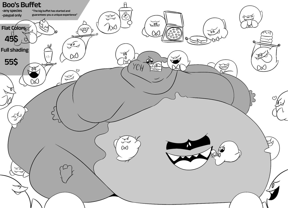 In this spooky month, it's boo buffet time ;3c there will be plenty of slots for everyone, available until October 31st (10 slots) 🎃✨🎉