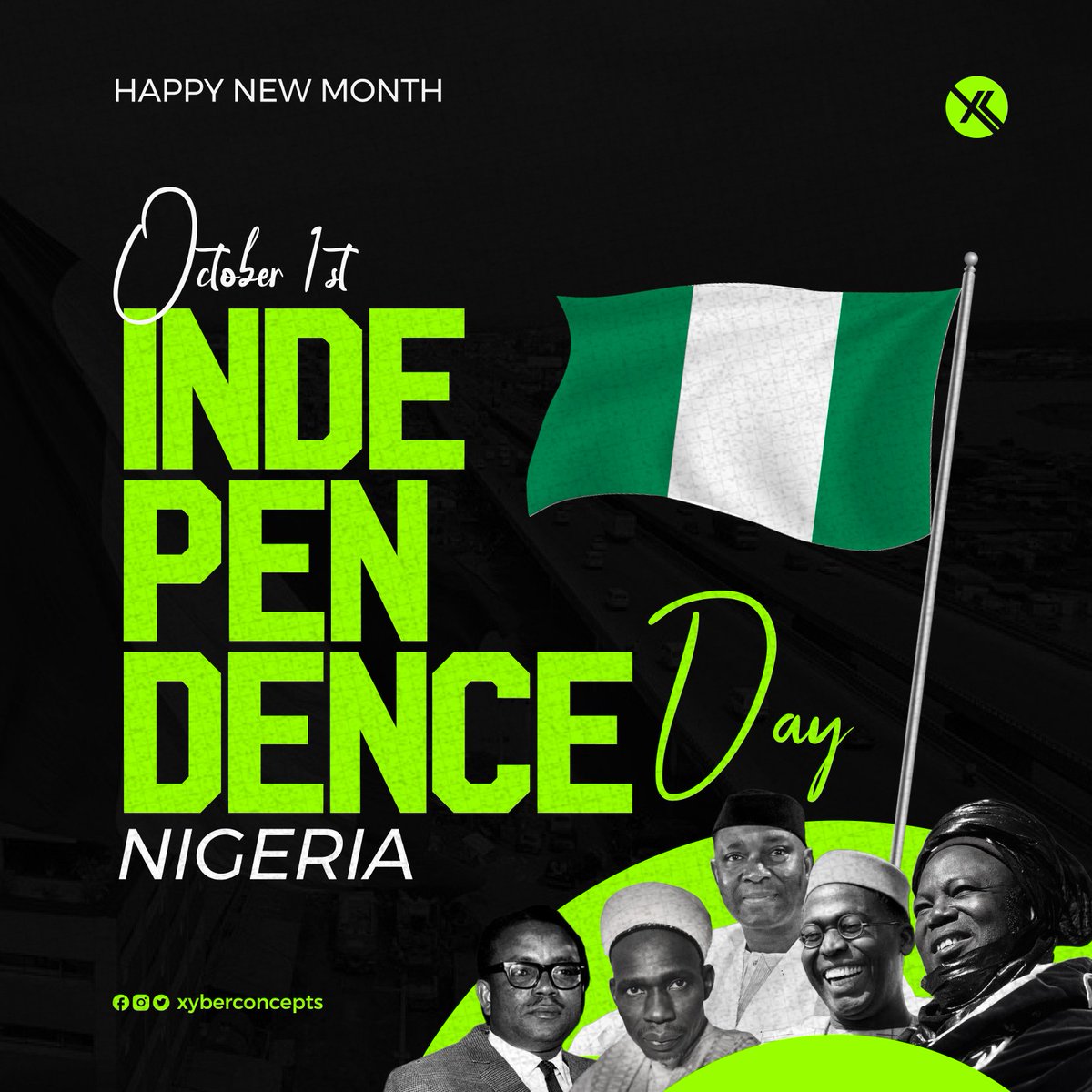 xyberconcepts's tweet photo. Hello #October
Chapter 10 of 12 begins now.

Wishing every Nigerian a happy and prosperous Independence Day! 
Let’s continue to rise and shine! 🌟🇳🇬 #NigeriaIndependenceDay #ProudNation #NewMonthNewGoals #Chapter10  #PositiveVibes #NewBeginnings #Happiness #Success #Motivation https://t.co/0lyQfDG4ZC
