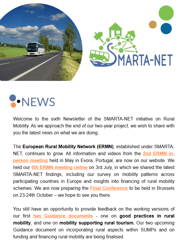 SMARTA-NET (@smartanet23) on Twitter photo 🌟 The 6th SMARTA-NET #newsletter is now out! 🎉Explore the latest updates and insights, and don’t forget you can catch up on previous editions too!👉 Read the latest newsletter and explore past issues on our website: smarta-net.eu/newsletters/ #ruralmobility <a href="/SmartaNet23/">SMARTA-NET</a> 🌟 The 6th SMARTA-NET #newsletter is now out! 🎉Explore the latest updates and insights, and don’t forget you can catch up on previous editions too!👉 Read the latest newsletter and explore past issues on our website: smarta-net.eu/newsletters/ #ruralmobility <a href="/SmartaNet23/">SMARTA-NET</a>