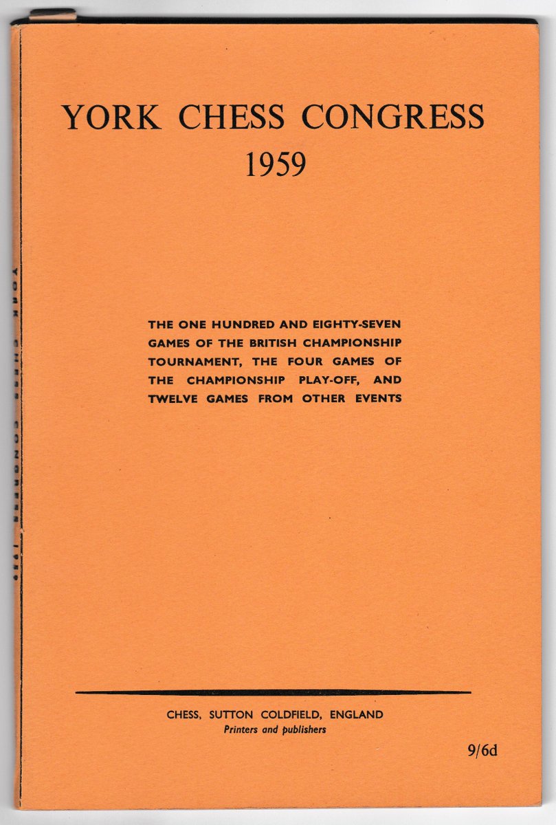 DMUSpecialColls's tweet image. #ChessTuesday: This lovely autumnal cover of the York Chess Congress, 1959 booklet. But the Editorial suggests some grievances about their inland venue &amp;amp; speculate how many will show at Leicester in 1960!  Ooo👜From the @ecfchess Library
@librarydmu @garylanechess #chesshistory