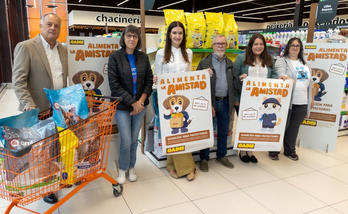 groretail's tweet photo. @gadis pone en marcha la 6ª campaña solidaria “Alimenta la amistad” a favor de 72 protectoras de animales de Galicia y Castilla y León.  203 tiendas habilitarán espacios  para depositar productos de alimentación e higiene para el cuidado de perros y gatos https://t.co/zQQ2tNhJqj