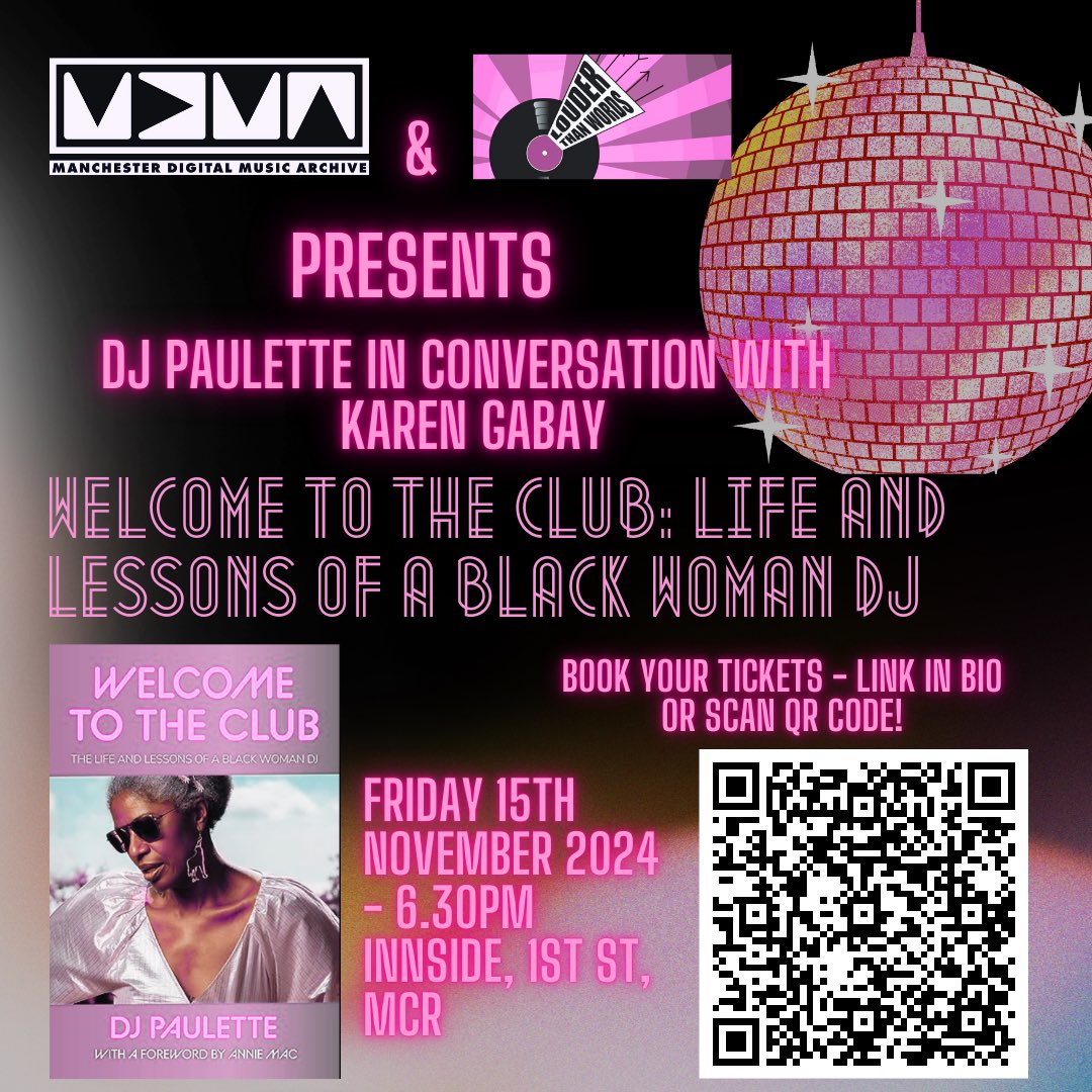 MDMArchive (@mdmarchive) on Twitter photo This years <a href="/Lthanwordsfest/">Louder Than Words</a> event from <a href="/MDMArchive/">MDMArchive</a>
@DJPAULETTE in conversation with <a href="/KazGabay/">Karen Gabay</a>
Welcome to the club: life and lessons of a black woman DJ.
It’s been a phenomenal year for Paulette, come join the conversation. Tickets <a href="/Lthanwordsfest/">Louder Than Words</a> This years <a href="/Lthanwordsfest/">Louder Than Words</a> event from <a href="/MDMArchive/">MDMArchive</a>
@DJPAULETTE in conversation with <a href="/KazGabay/">Karen Gabay</a>
Welcome to the club: life and lessons of a black woman DJ.
It’s been a phenomenal year for Paulette, come join the conversation. Tickets <a href="/Lthanwordsfest/">Louder Than Words</a>