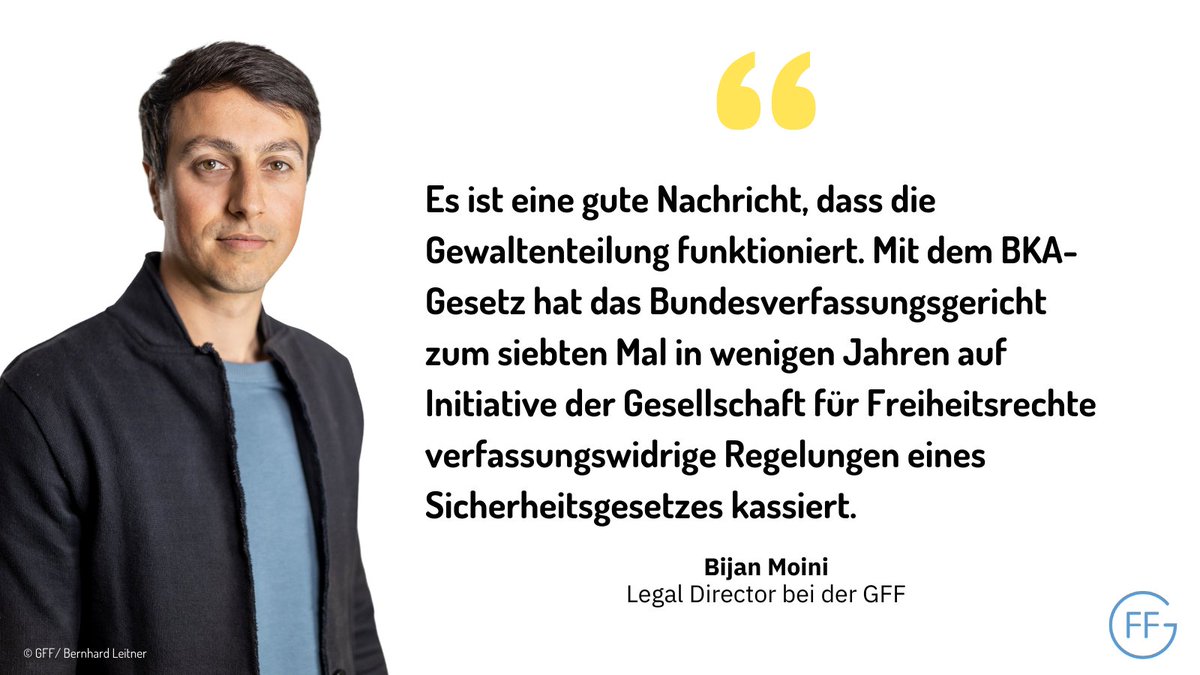 🚨Erfolg für die #Grundrechte: Das #Bundesverfassungsgericht kippt auf unsere Verfassungsbeschwerde hin Teile des #BKA-Gesetzes: Keine heimliche Überwachung bloßer Kontaktpersonen + klare Grenzen für die riesige Polizeidatenbank #INPOL. #Datenschutz
freiheitsrechte.org/themen/freihei…