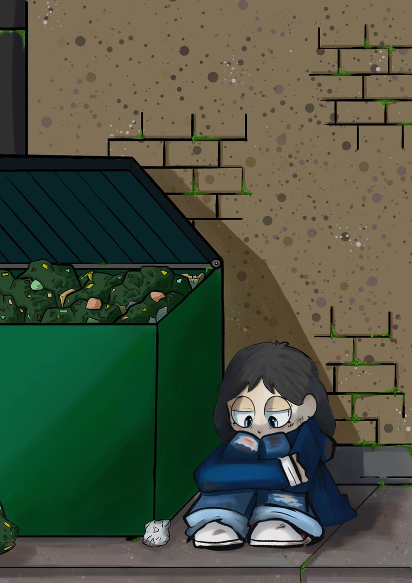 EJIllustrate's tweet photo. the Reaper and the Ghost, was a fun little story I came up with randomly. inspired by #manwha tropes this is currently the only art from said story but it was fun to play with background art and perspective #digitalart #backgroundartists #creativewriting https://t.co/TTEwCF8E3w