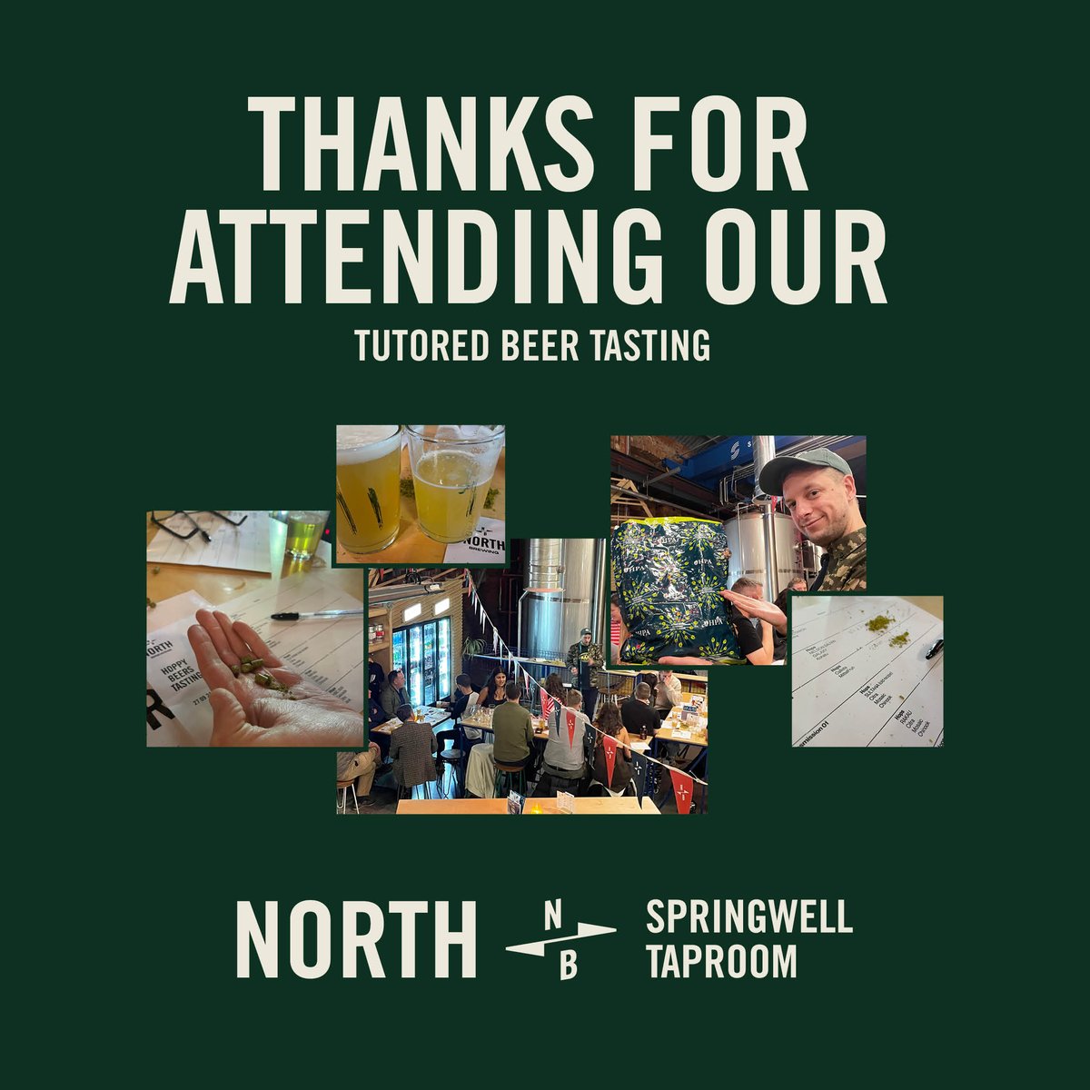 North Brewing Co (@northbrewco) on Twitter photo A big thanks to Alex, <a href="/BarthHaasX/">BarthHaas X</a>, and everyone who joined us at @springwelllds on Friday night for our tutored beer tasting!
It was fantastic to see everyone engaging with the hops during the hands-on session and enjoying the after-dark brewery tour.
#beer #tutoredtasting A big thanks to Alex, <a href="/BarthHaasX/">BarthHaas X</a>, and everyone who joined us at @springwelllds on Friday night for our tutored beer tasting!
It was fantastic to see everyone engaging with the hops during the hands-on session and enjoying the after-dark brewery tour.
#beer #tutoredtasting
