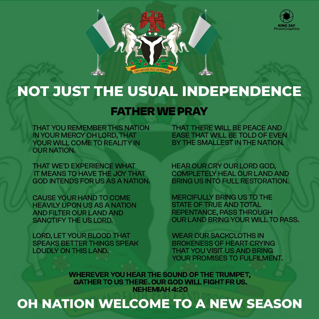 King_Jay_InI's tweet photo. We pray thee oh God 
#Nigeria #NigeriaAt64 #nigeriaindependence https://t.co/eN1JS2tuIN