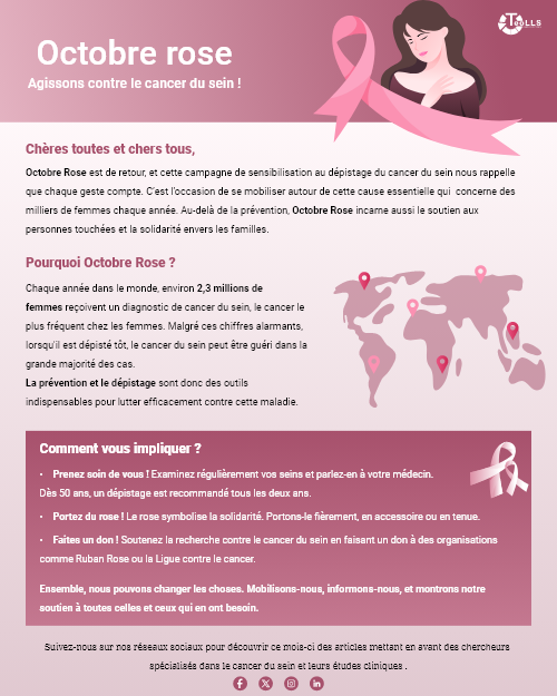 teolls_'s tweet photo. Chez TeoLLS, nous soutenons l’Octobre Rose et les familles touchées par le cancer du sein. Prenons part à cette campagne de prévention. Ensemble, faisons la différence ! ❤️

#OctobreRose #SoutienCancerDuSein #Santé #Teolls #Biomedical #Laboratoire #Supplychain #LogistiqueMédicale https://t.co/zhcYf5ZsjR