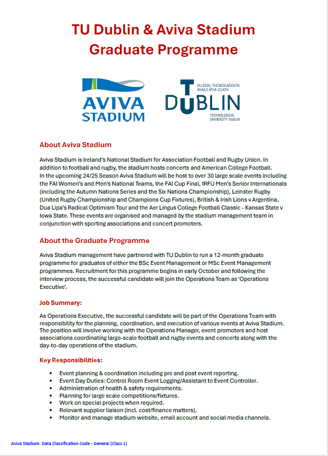 TU Dublin Tourism & Hospitality Management tweet media
