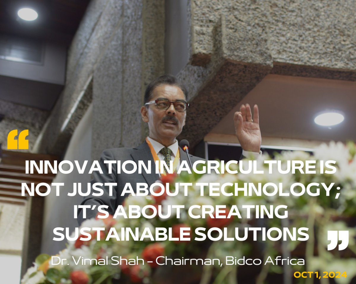 AsnetKenya's tweet photo. "Innovation in agriculture is not just about technology; it’s about creating sustainable solutions that uplift communities." – Dr. Vimal Shah, Chairman, Bidco Africa
At #ASNET2024, we’re discussing leveraging local resources for economic growth. 🌱💡
#AgriTech  #BidcoAfrica https://t.co/BjkSxawV7h