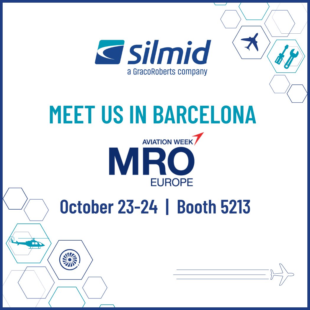 We are excited to announce that the Silmid team will be exhibiting at MRO Europe from October 23rd-24th. Visit us at booth 5213.

To arrange a meeting with our team at the show, click here: hubs.la/Q02RyB0F0