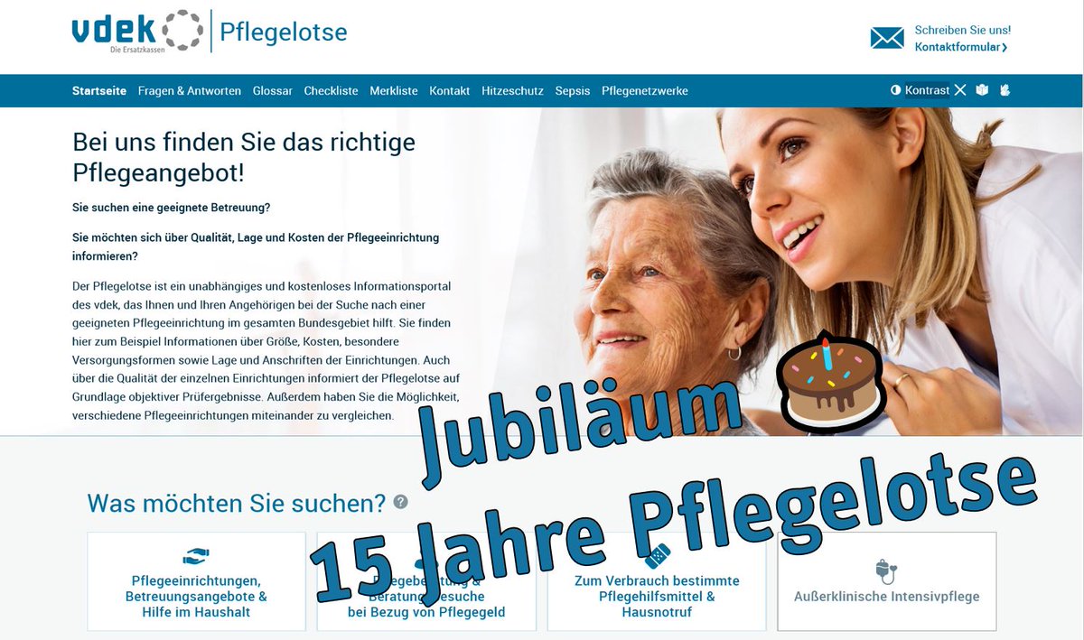 #vdekPflegelotse: Bereits seit 15 J. gibt es das Suchportal der #Ersatzkassen für Pflegeangebote. Seitdem kontinuierlich ausgebaut, u. a. mit Angeboten zu Pflegeberatung &amp; Infos zu #Sepsis &amp; #Hitzeschutz☀️ pflegelotse.de Mehr Infos in unserer PM👉
vdek.com/LVen/SAC/Press…