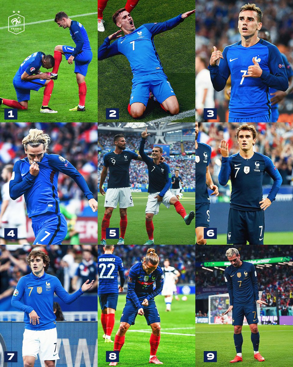 equipedefrance's tweet photo. 𝑰𝒍 𝒏𝒐𝒖𝒔 𝒂𝒖𝒓𝒂 𝒇𝒂𝒊𝒕 𝒓𝒆̂𝒗𝒆𝒓 🙌🤩

Quelle est votre célébration préférée d’@AntoGriezmann ? 🕺🏻 

#FiersdetreBleus https://t.co/KKvqNUMTdK