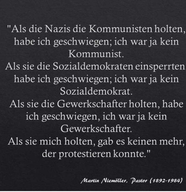 TTomenendal's tweet image. Ersetze Nazis durch „russkij mir“ und Kommunisten durch Ukraine und das ICH durch den Westen. Dann denke das Zitat auf die aktuelle Situation durch und dann hast du 2024!