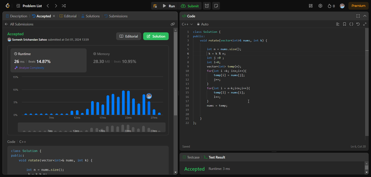 me__somesh's tweet image. Day 9 of the #75daysofleetcode challenge! ๐ Today I tackled #SearchInRotatedSortedArray and #RotateArray problems. Every day brings new insights and better #DSA skills! ๐ช #LeetCode #Challenge #CodingJourney #100DaysOfCode #CodeNewbie #programming
