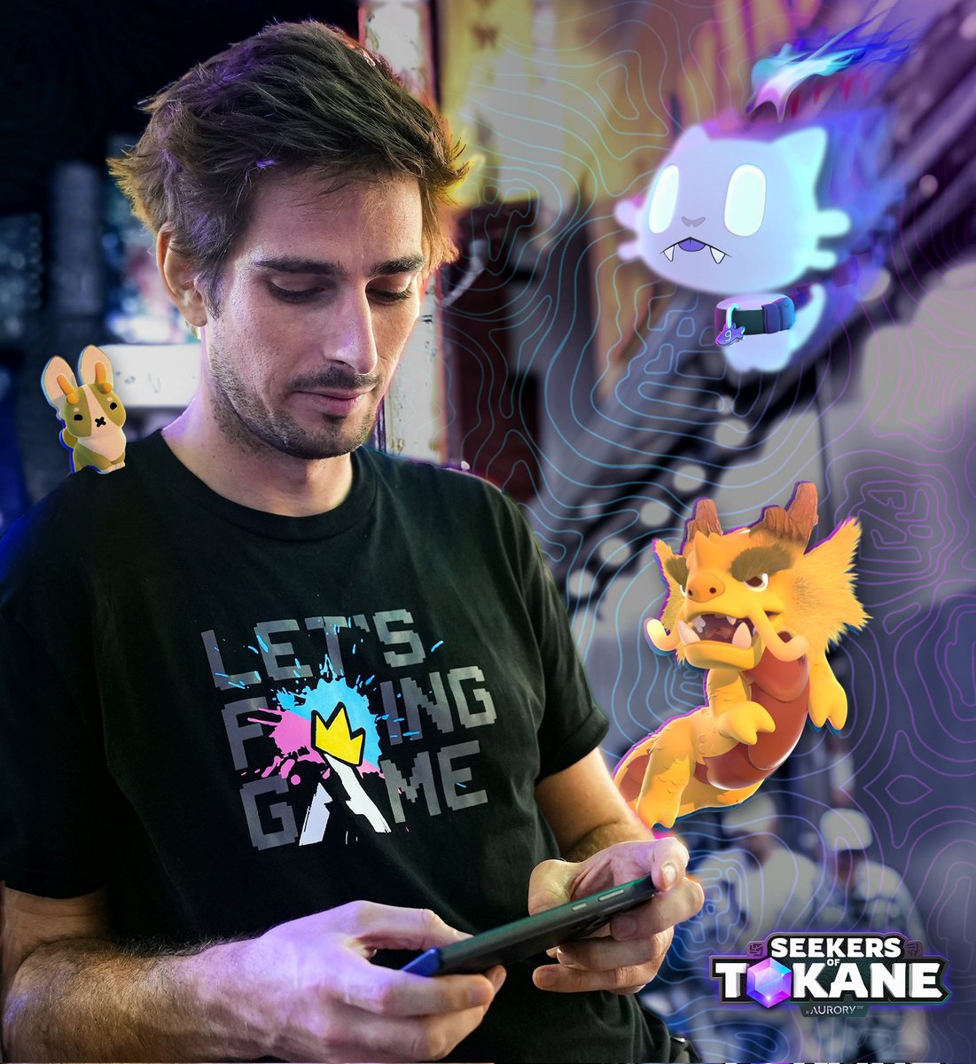 LFGame ⚡️  T-shirt + Stickers giveaway 🎁

1️⃣ Follow @RafikeyAurory &amp; <a href="/AuroryProject/">Aurory: Seekers of Tokane</a> 
2️⃣ Repost + comment 'LFGame ⚡️ on mobile!'

🏆 3 Winners (1x tshirt + stickers, 2x stickers + 5 Aury)

📝 Finishes Oct. 7th