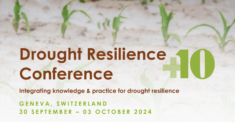 UNCCD's tweet photo. #Droughts are risks, but they needn't be disasters 🌪️

At #DroughtResilience+10, the world's top experts are charting a path to  turn policies into actions for more resilient economies and communities 🤝

Join us at #DR10 and stay tuned for highlights and takeaways! #UNited4Land