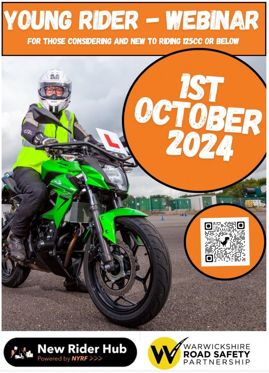 Road Casualty Reduction Officers (RCRO) (@rcrofficers) on Twitter photo Today is National Young Rider Day, if you are thinking of becoming a motorcycle rider or are an inexperienced motorcyclist then tonight's free webinar is for you. Scan the QR code and book yourself on. Tag a Young rider
<a href="/NewRiderHub/">New Rider Hub</a> <a href="/VisionZeroSW/">Vision Zero South West</a> <a href="/DocBike_Devon/">DocBike_Devon</a> <a href="/DSFireUpdates/">Devon and Somerset Fire and Rescue Service</a> Today is National Young Rider Day, if you are thinking of becoming a motorcycle rider or are an inexperienced motorcyclist then tonight's free webinar is for you. Scan the QR code and book yourself on. Tag a Young rider
<a href="/NewRiderHub/">New Rider Hub</a> <a href="/VisionZeroSW/">Vision Zero South West</a> <a href="/DocBike_Devon/">DocBike_Devon</a> <a href="/DSFireUpdates/">Devon and Somerset Fire and Rescue Service</a>