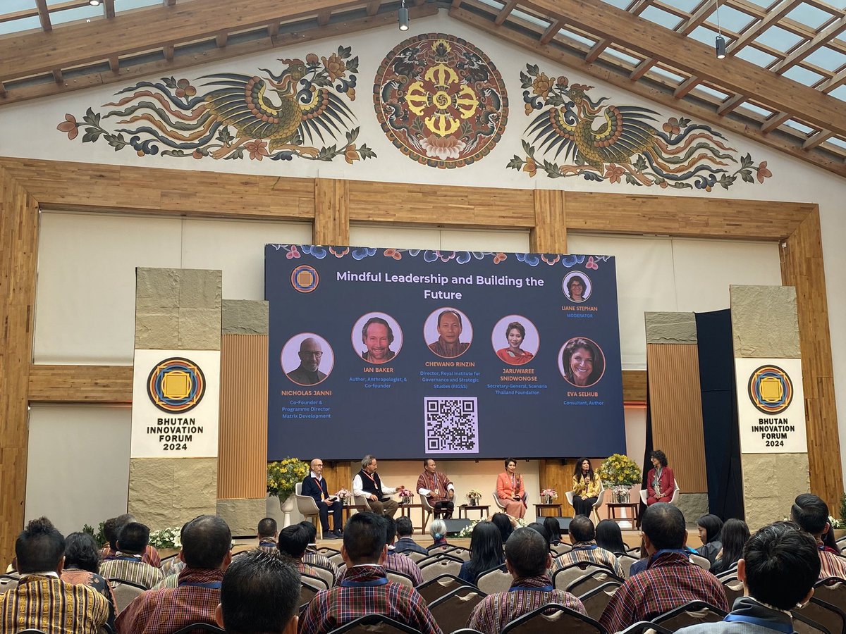 pem_pa's tweet photo. Bhutan Innovation Forum 2024 - session on Mindful Leadership and Building the Future 

#bif #gmc #Bhutan #Dungkardzong #Paro https://t.co/7cHBjxwdtT