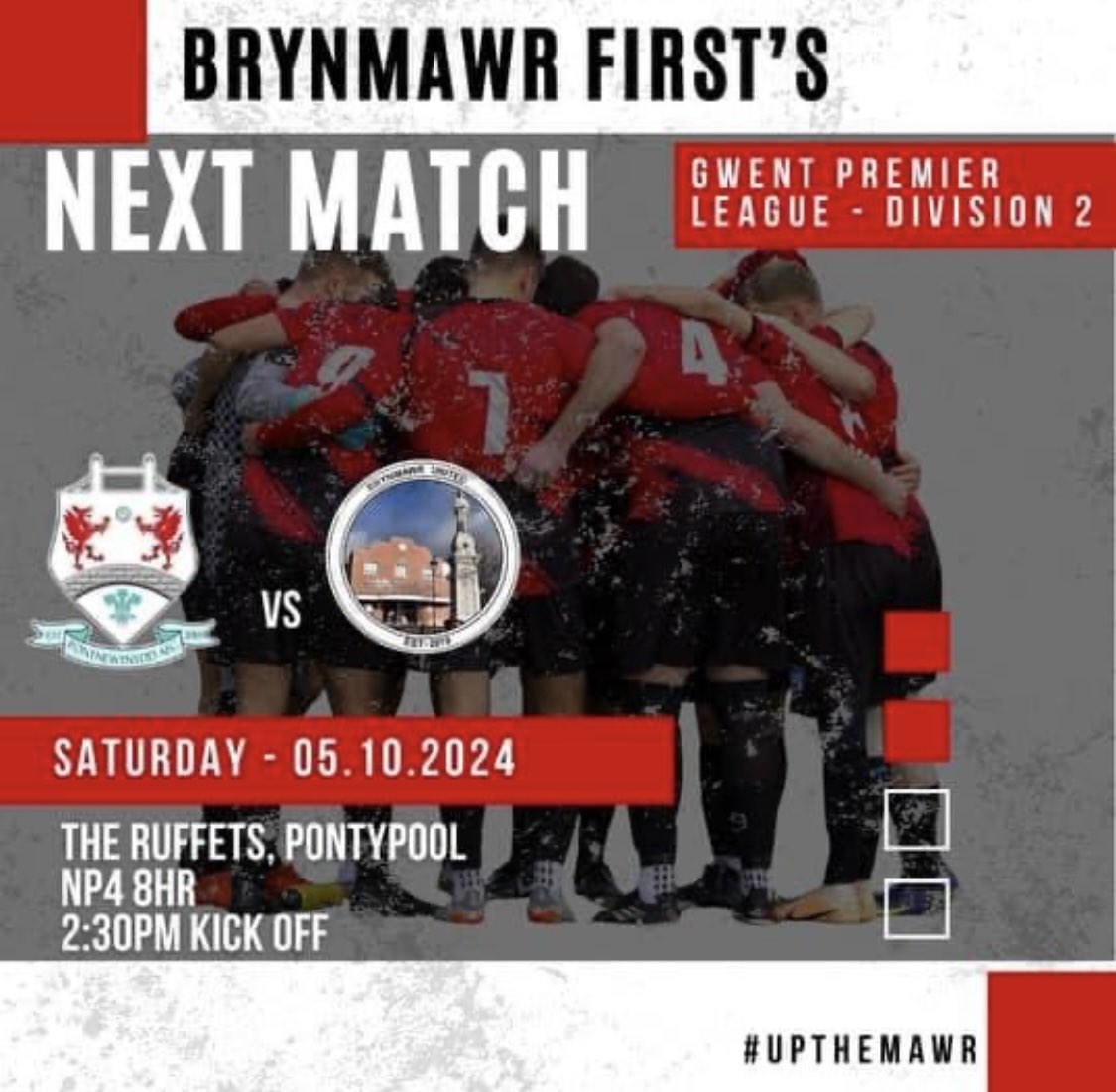This Saturday our firsts are on the road again away to Pontnewynydd.

No game for our Development this weekend.
