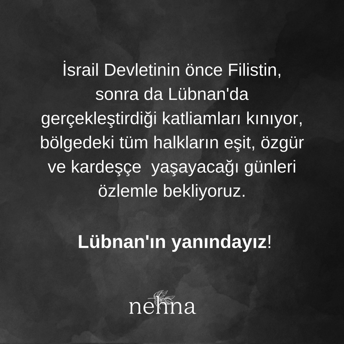 Lübnan'ın yanındayız!