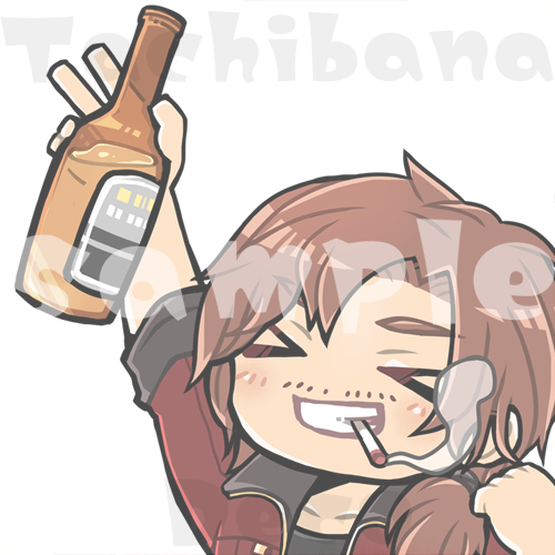 「酒呑雀士様よりご依頼をいただき、SDイラストを描かせていただきました。 ご依頼ど」|立花でこのイラスト