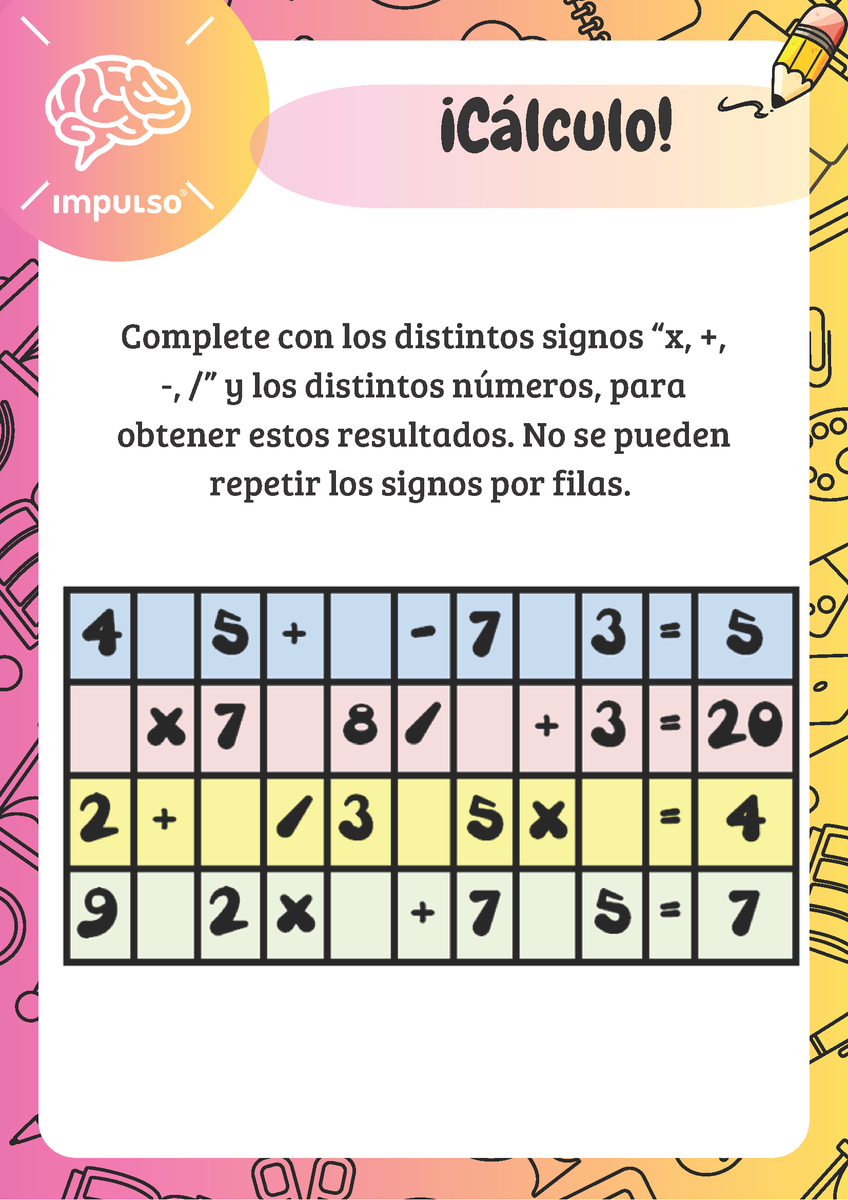 NeuroPS_Impulso's tweet photo. ¡¡¡Buenos días!!!
¡¡¡Hoy toca de nuevo un ejercicio para valientes!!!
¿Eres capaz de hacerlo? Manda los resultados! no es nada fácil!!!

#razonamiento #cálculo #impulsocordoba #ffee https://t.co/BwzViapNK0