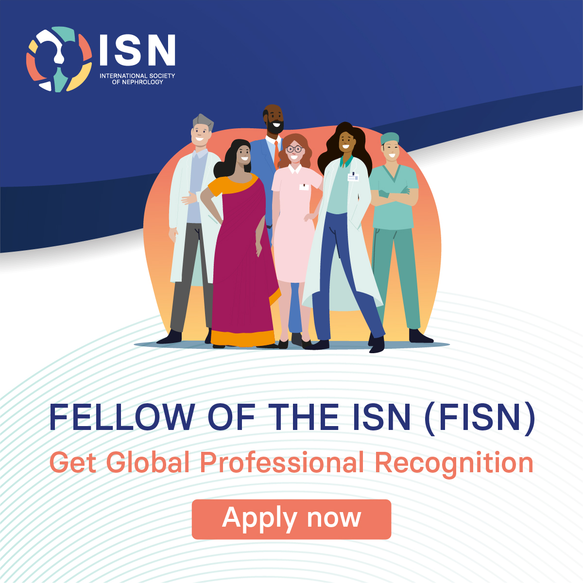 Get global professional recognition: Become a "Fellow of the ISN" (FISN) - Applications are Now open until November 30. Do not miss this exclusive opportunity ➡️ ow.ly/ROLR50PXjk1

#ThisIsISN - Advancing kidney health worldwide. Together.
