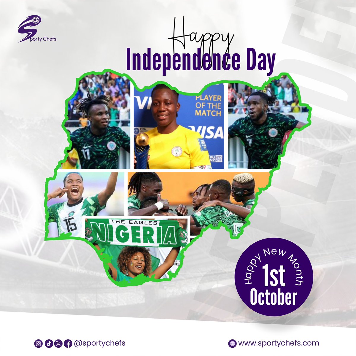 sportychefs's tweet photo. Happy new month Happy independence to Nigeria : It’s the last quarter of the year  it’s never too late to pull a comeback 🎊🎊🎉

#sportychef #IndependenceDay2024 #HappNewMonth # https://t.co/tt6rOn77vJ